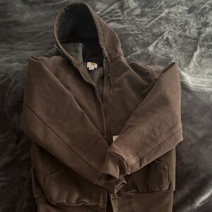 Carhartt Dark Brown Hooded Jacket